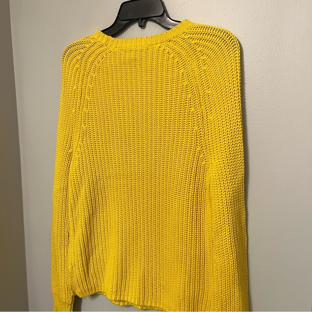 Lauren Ralph Lauren Yellow Crewneck Knit Sweater - Picture 9 of 9